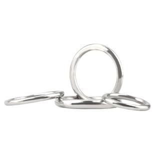304不锈钢实心焊接O型圆环吊环实心焊接钢环吊床瑜伽连接环钢圈