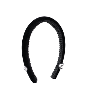 L9000/复古黑色丝绒水钻发箍女2025新款秋冬气质发卡法式高级头饰