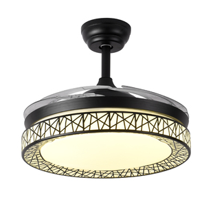 变频吊扇灯风扇灯餐厅客厅带灯风扇吊灯家用一体大风力隐形电扇灯