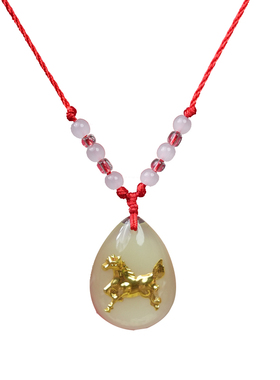 涵冰男女同款琉璃生肖发光吊坠