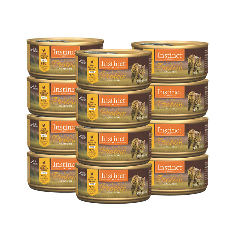 【百亿补贴】6罐Instinct天然百利猫罐头进口高蛋白无谷鸡肉罐头