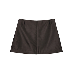 SOTHEA 老钱风 2025年夏季精奢真丝羊毛低腰短裙裤短款包臀半身裙