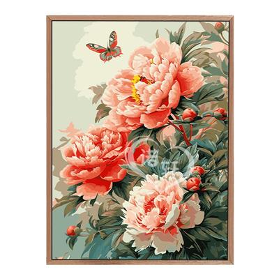 涂鸦丙烯中式手绘数字油画解压画