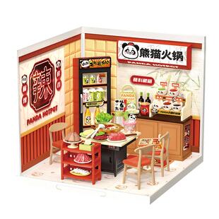 rolife若来超级世界火锅店益智积木拼装玩具模型diy小屋儿童礼物