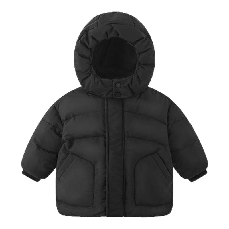 宝宝羽绒服中长款冬季女童上衣男童棉袄加绒冬款儿童外套加厚冬装