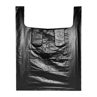 大黑塑料袋圾圾桶塑料袋手提家用十斤装塑料袋黑色手提背心垃圾袋
