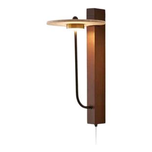 侘寂风黄洞石壁灯复古民宿卧室床头壁灯奶油风设计师客厅背景墙灯