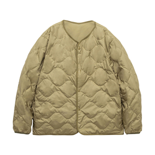 国内现货 Nanamica Reversible Down Cardigan 25FW 双面穿羽绒服