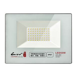 路易华登led超薄投光灯100W户外防水招牌庭院室外路灯照明射灯