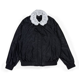 小猫藏星starrykitty皮衣宽松可拆卸毛领外套春秋pu皮「又甜又酷