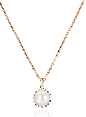 阿吉豆项链925银时尚珍珠短精链