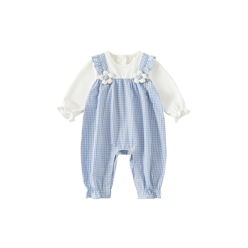 婴儿衣服2026秋季新款女宝宝三角爬服春秋连体衣婴幼儿哈衣外出服