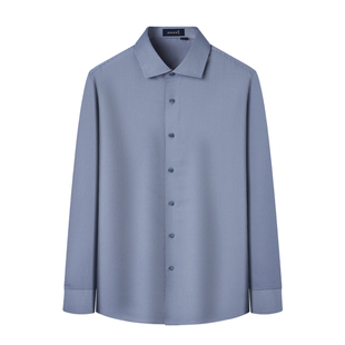 【天丝磨毛】庄吉男士含羊毛衬衫2025秋冬新款保暖商务休闲衬衣