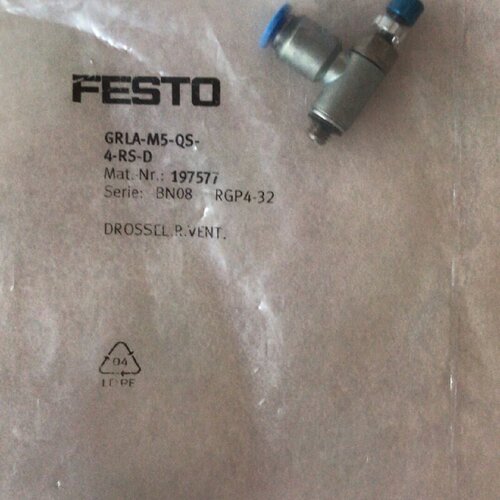 议价FESTO 节流阀 GRLA-M5-QS-4-RS-D 197577 全新原装 假一赔十