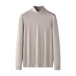 半高领精纺100%纯山羊绒衫男秋冬针织男士羊绒打底衫薄款高领毛衣