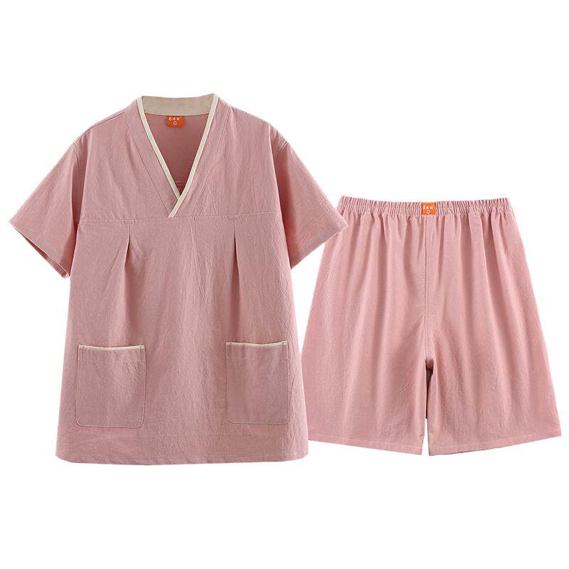 汗蒸服纯棉男女情侣套装夏季