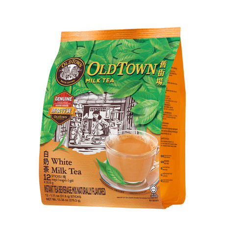 马来西亚进口旧街场白奶茶粉冲饮品袋装速溶奶茶包12条官方旗舰正