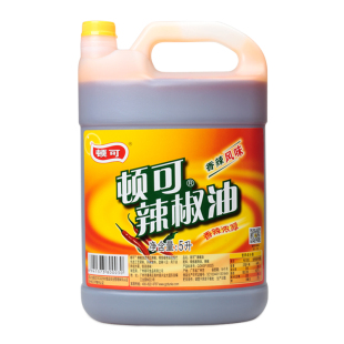 顿可辣椒油5L大桶商用香辣红油北京辣油凉拌油麻辣小海鲜烧烤餐饮