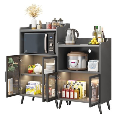 唯旺轻奢微波炉柜岩板台面S角