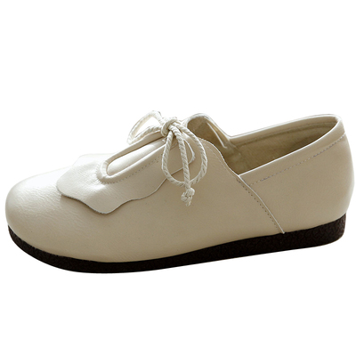 文艺范百搭小白鞋平底简约日系