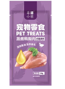 蒸煮鸭胸肉添加鱼油宠物零食