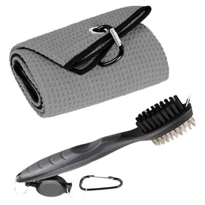 球杆清洁刷子多功能挂扣擦球毛巾