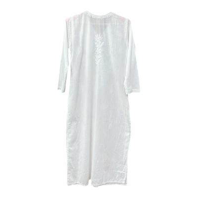 白色纯棉印度瑜伽服手工刺绣