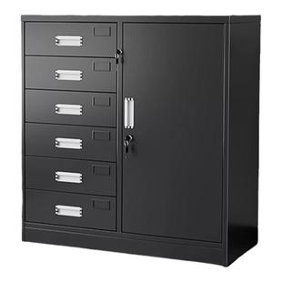 钢制办公室文件柜多斗带锁抽屉资料档案铁皮柜财务票据储物收纳柜