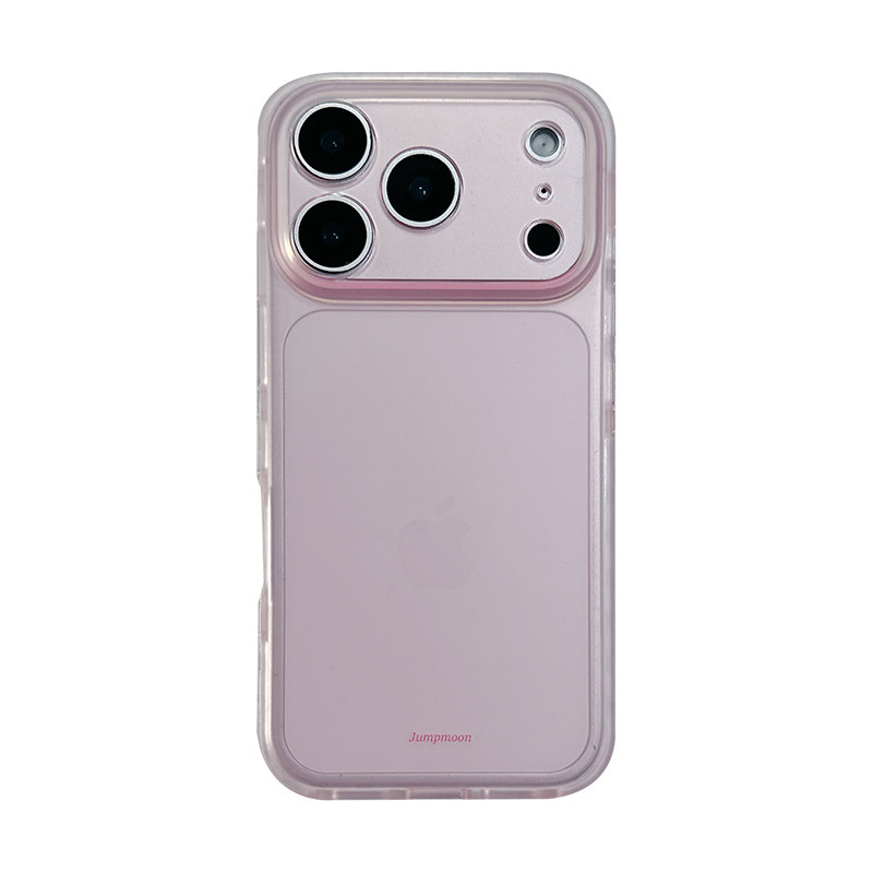 ins简约透粉色适用苹果17手机壳iphone18promax保护套16Pro硅胶15高级感新款镜头全包防摔壳女款磨砂少女心软