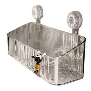 吸盘置物架免打孔卫生间厕所洗手洗漱台浴室壁挂式墙上收纳盒架子