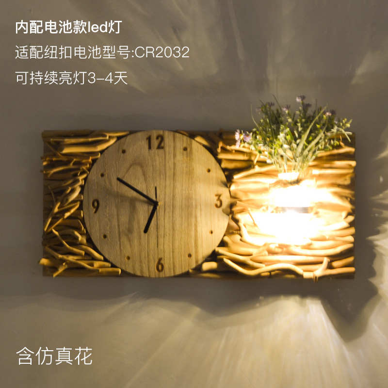 简约现代实木艺术挂钟客厅钟表创意装饰卧室餐厅轻奢个性静音时钟