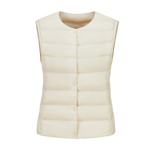 袂绒轻薄羽绒马甲背心女款冬季内搭流行白色马夹薄款内穿百搭坎肩
