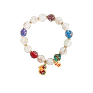 大英博物馆福禄香灰琉璃手串手链女款情人节礼物闺蜜生日礼物女生