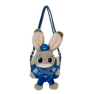 疯狂动物城可爱玩偶朱迪兔子斜挎包女童毛绒狐狸尼克玩偶包手机包