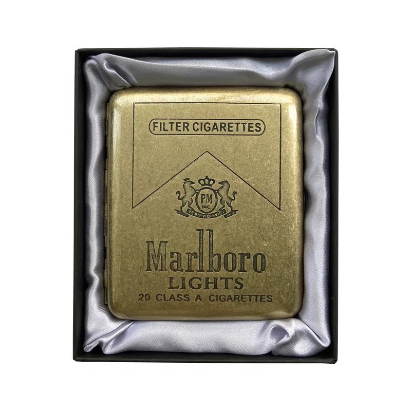 新款青铜凝花20支装金属仿铜烟盒翻盖礼盒装雕刻刻花抗压防尘烟具