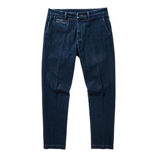 艾比路秋冬意大利高级休闲靛蓝洗水弹力SLIM FIT复古绅士牛仔裤