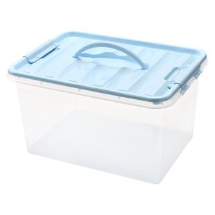 儿童过家家玩具16L收纳箱加厚整理积木磁力片手提桶透明大容量