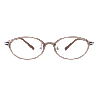 韩国超轻书呆子眼镜框女茶色近视可配高度数素颜百搭高级复古椭圆