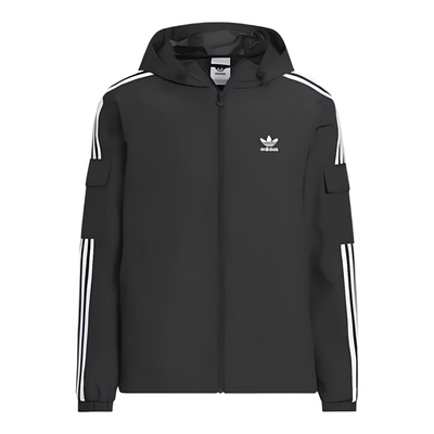 Adidas阿迪达斯正品新款拒水防泼休闲连帽夹克外套男女春夏KB1945