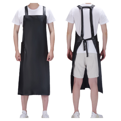 PVC背心式皮围裙厨房水产男女