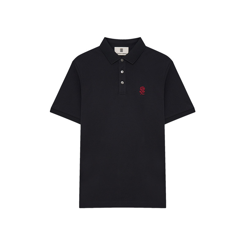 KENT&CURWEN/肯迪文2025秋冬玫瑰刺绣男女款短袖POLO衫男
