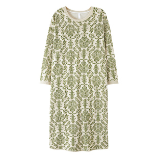 浪莎2026年新款睡衣女士春秋季睡裙纯棉长袖印花连衣裙长款家居服