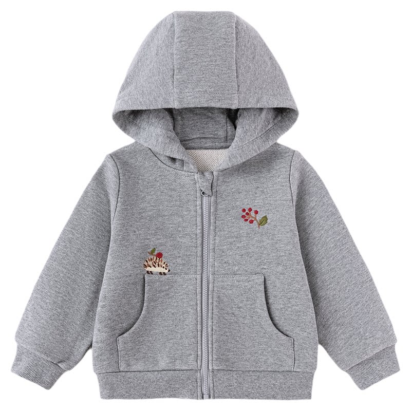 babylove宝宝外套春秋季儿童纯棉大毛圈加厚外出卫衣上衣裤子衣服