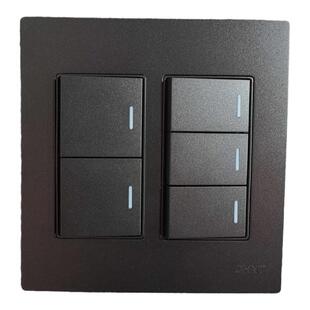 正泰开关插座面板120型9K深灰色黑色复古墙壁式正太五孔家用暗装