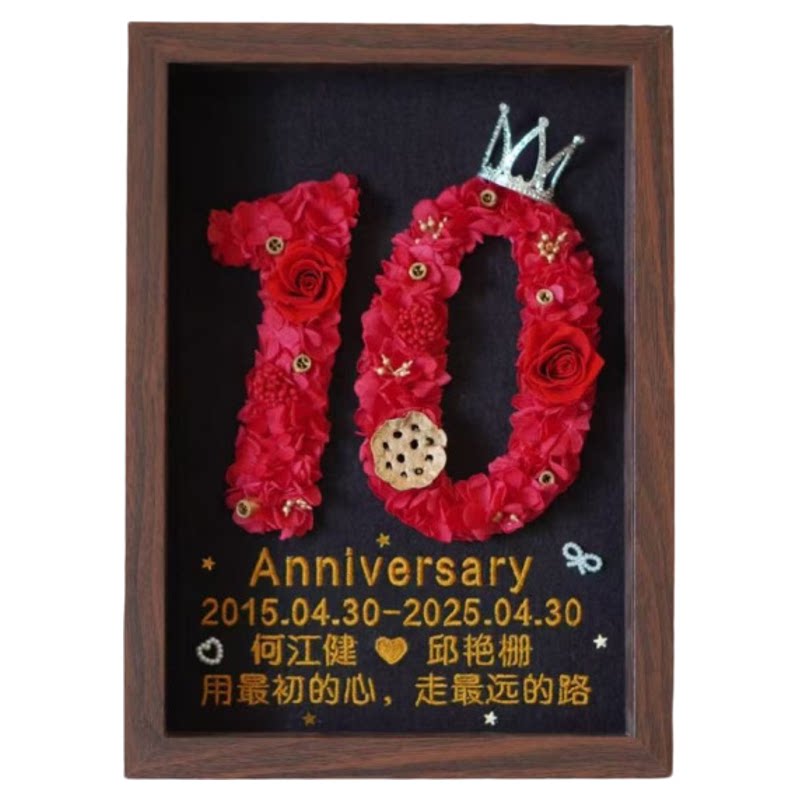 永生花数字相框生日纪念日礼物