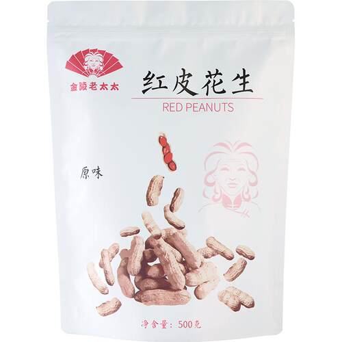 【金陵老太太】红皮花生带壳原味现炒熟炒货孕妇零食干货2025新货
