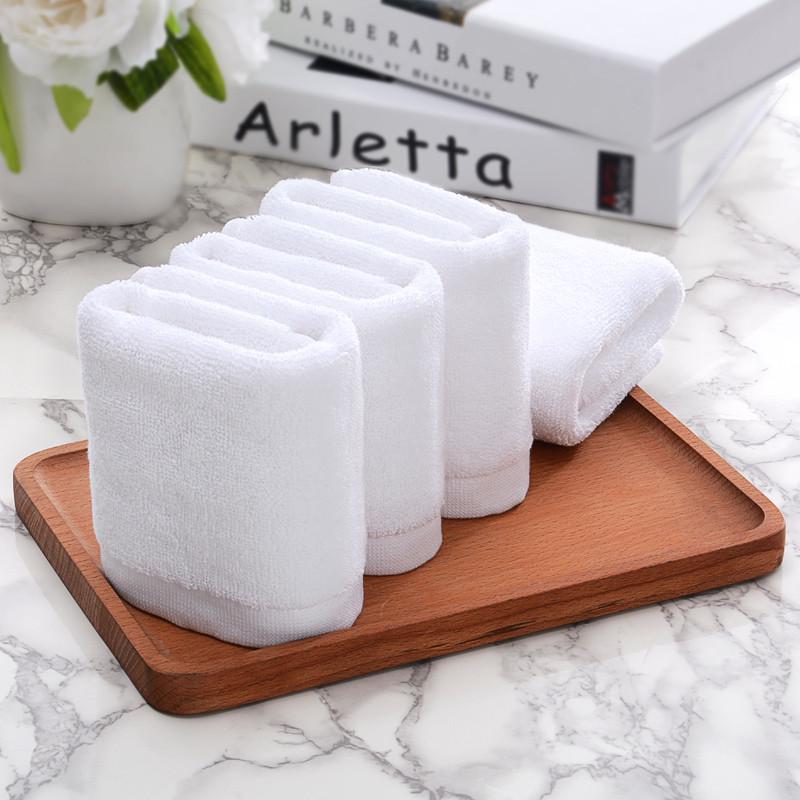 100条装白色小方巾一次性毛巾餐厅宾馆酒店KTV纯棉加厚航空幼儿园