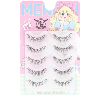 梦鹿【W-26】女团蓬松眼中加长自然浓密整条一片式假睫毛5对装