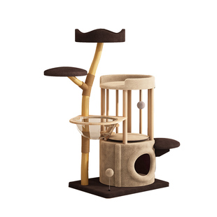 树屋猫爬架猫窝猫树一体四季通用实木猫架家用不占地冬季保暖猫屋