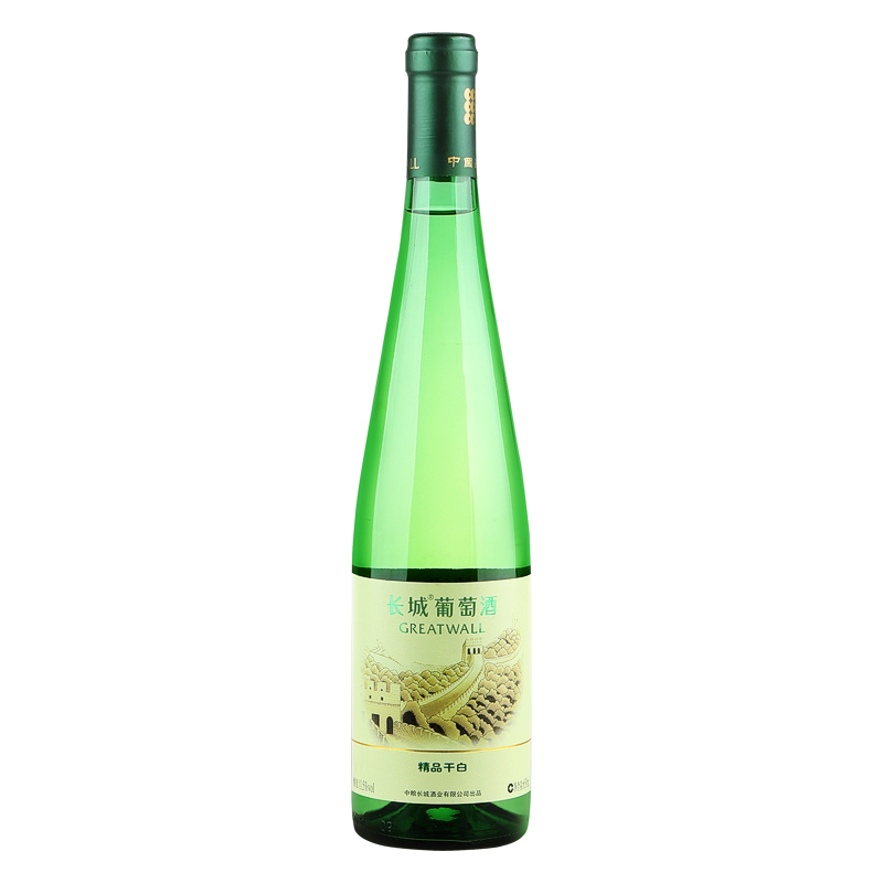 长城精品干白葡萄酒 11.5度国产白葡萄酒 整箱650ml*6瓶